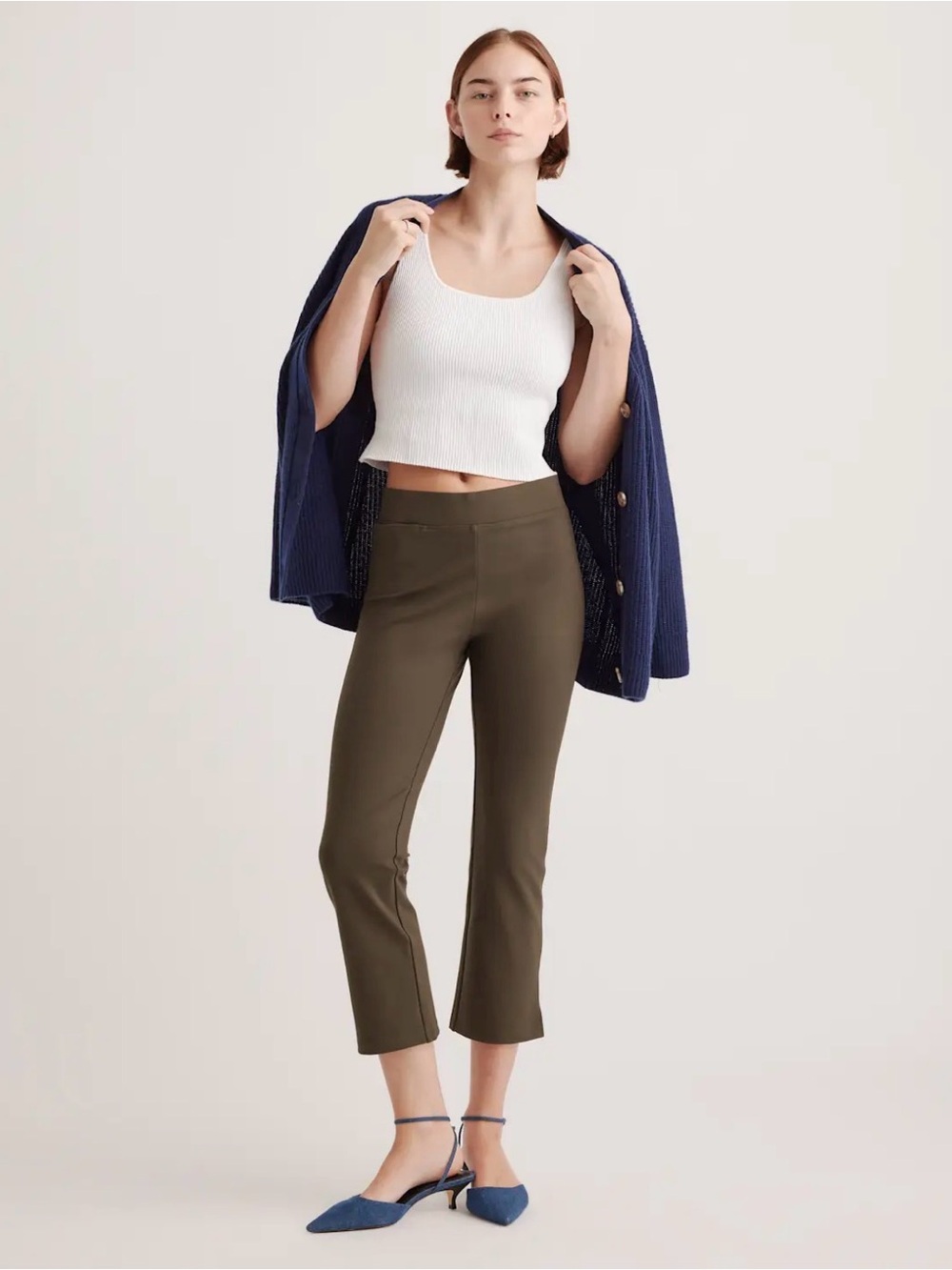 ✨•Quince Ponte Kick Crop Pants•✨